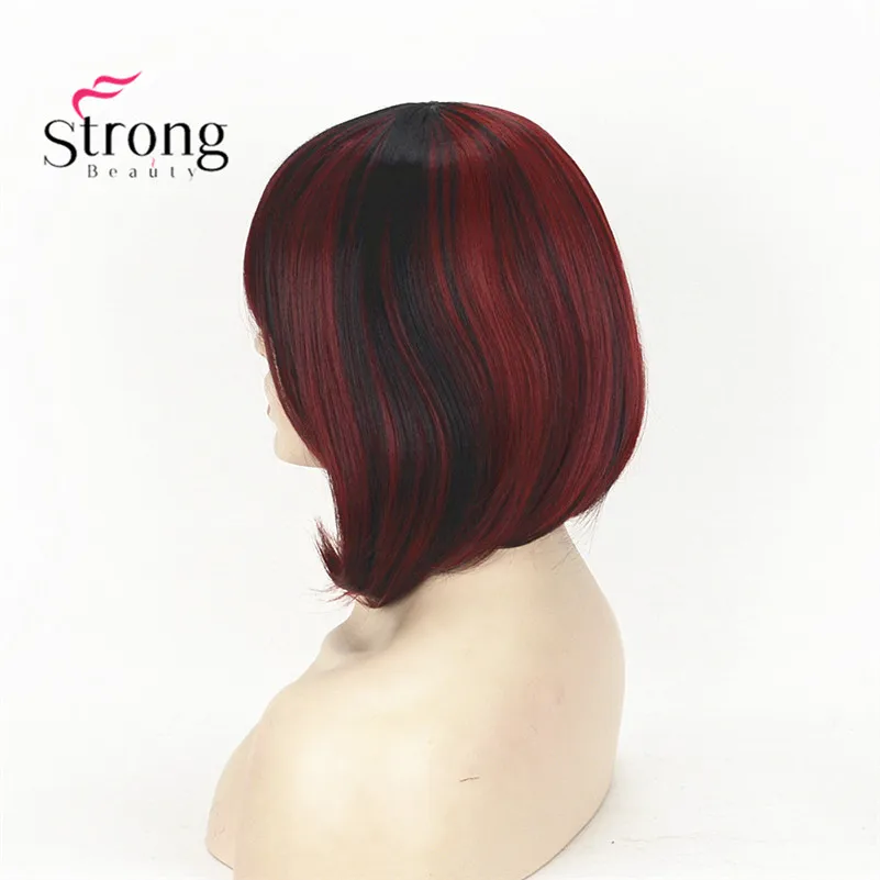 TY 1787 1B-130M Short bob style women's red and black wig (5)
