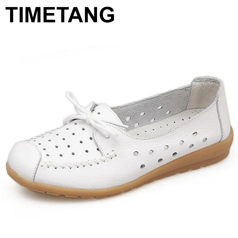TIMETANG 2021 Новые Фирменные летние женские туфли на плоской подошве Женская обувь из