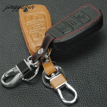 Keyforkess Car Styling 3BTN custodia portachiavi in pelle per Audi Sline A3 A4 A6 A6L A8 TT Q7 S6 portachiavi accessori Auto