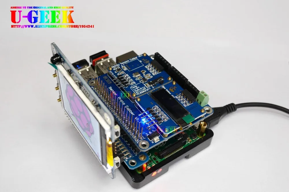 UGEEK разобранный двойной GPIO адаптер для Raspberry Pi 3 Model B, 2 Modol B, A+, B+ и Zero передачи GPIO на передний