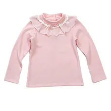 2016 New High Quality Spring Autumn Fashion Girls Blouses Turn-down Collar Long Sleeve Kid Girls Shirts