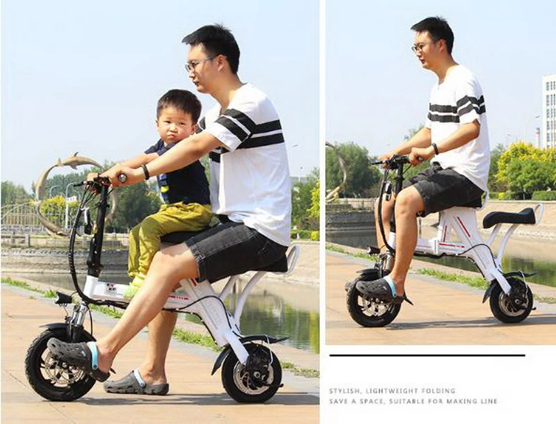 Excellent Venividivici Super light Mini-electric bike with Basket folding female small electric car lithium battery adult scooter 51