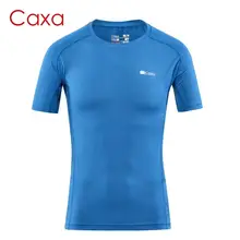 Caxa Мужская спортивная одежда с коротким рукавом с вырезом лодочкой дышащая рубашка для фитнеса для бега быстросохнущая одежда быстросохнущая футболка Топы