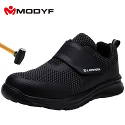 MODYF Для Мужчин's Сталь носком Рабочая безопасная обувь Легкий дышащий материал; Рабочая обувь анти-прокол Non-slip Светоотражающие