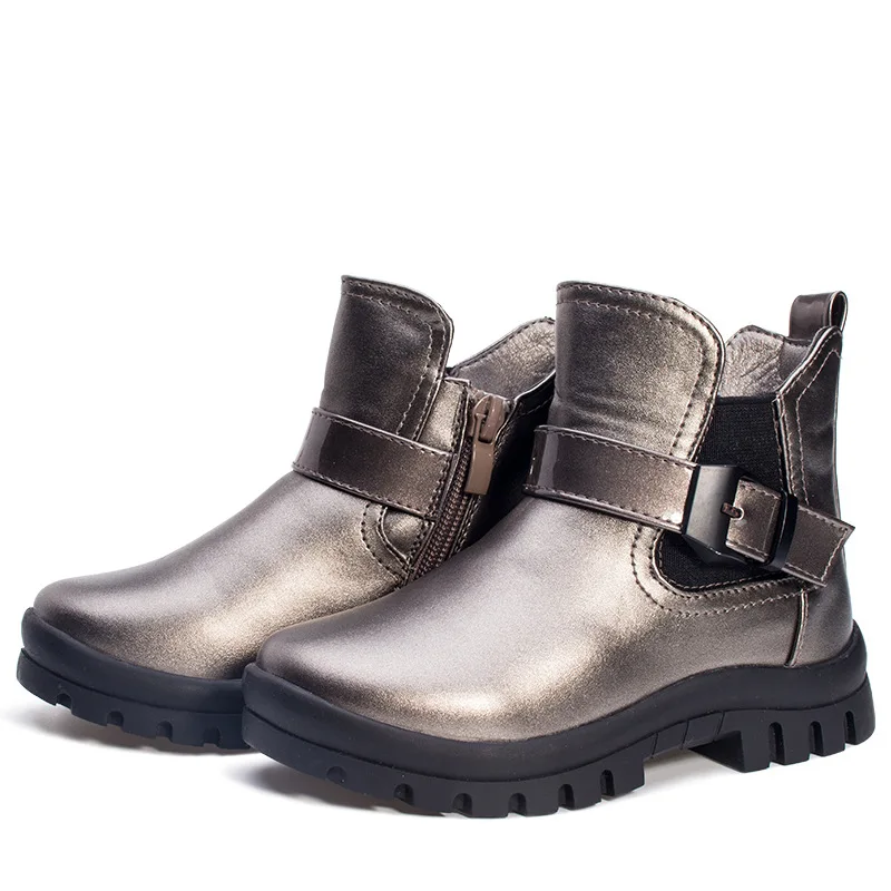 

winter snow boots for girls Non-slip Comfortable Artificial leather children shoes fashion kids baby toddler boots