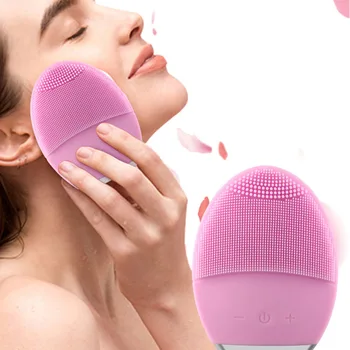 

NEW Ultrasonic Electric Facial Cleansing Brush Vibrating Remove Blackhead Pore Silicone Face Cleanser