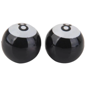 

2 x No. 8 Ball motorcycle bike tyre tire wheel stem air valve dust cap cover