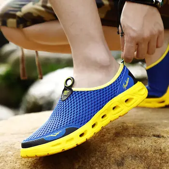 

ARUONET Lightweight Sneakers Hard-Wearing Men Casual Shoes Summer Brand Designer Mens Loafers Slip-on Flats chaussures hommes
