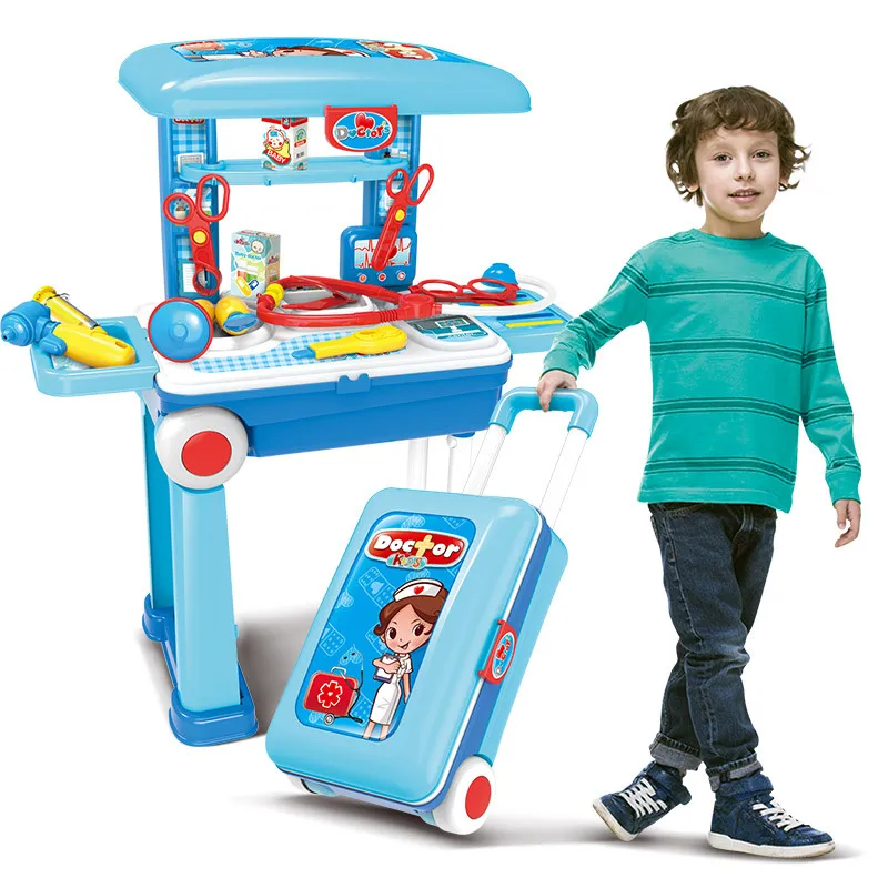 Toys for children kids toys children's  house doctors toys changeable doctors trolleys suitcases toys for boys 8 years gift