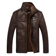 Men jacket Coat Brand leather jacket men thick velvet PU jaqueta couro winter Overcoat jackets large size XXXL 4XL homme parka
