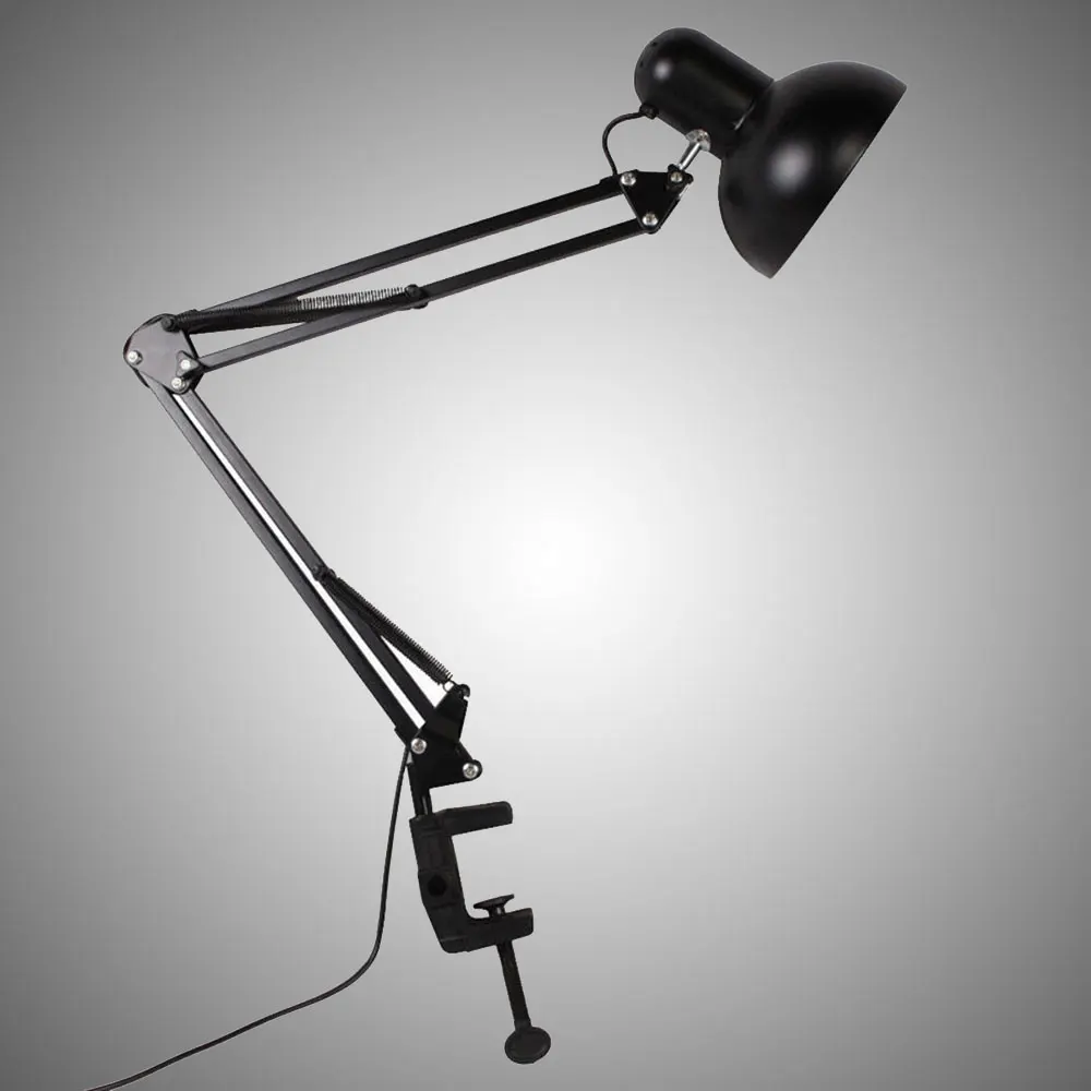 

LED Flexible Adjustable Swing Arm Clamp Table Lamp Lighting Fixture US plug