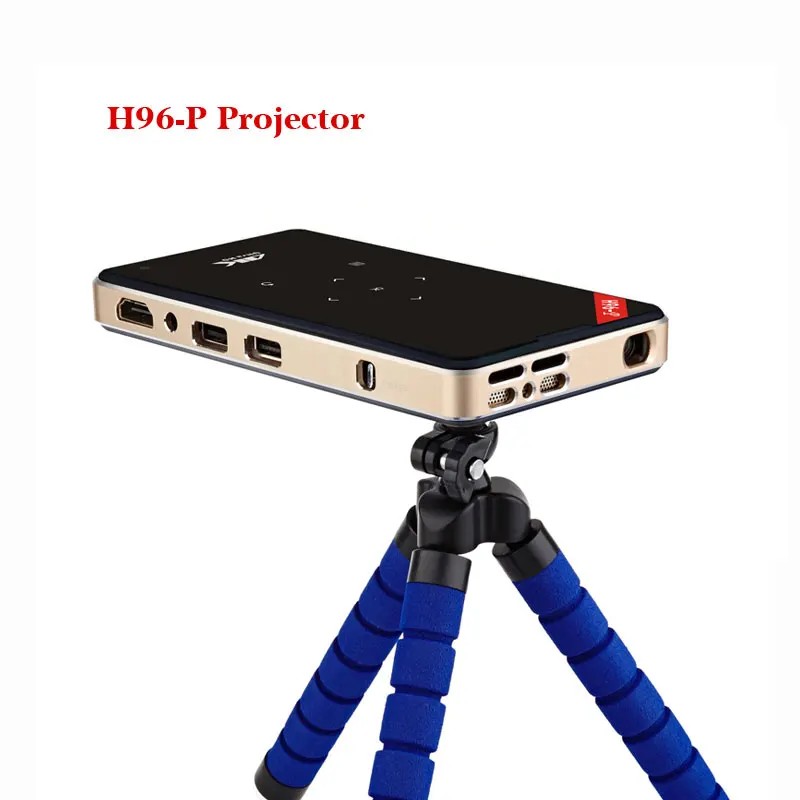 Android 6 0 proyector de bolsillo H96 P Mini 4 K Amlogic S905X 2 4g 5 8G Wifi домашний кинотеатр 2g 16g ТВ