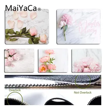

MaiYaCa White Marble Stone with Peony Flower High Speed New Mousepad Size for 18x22cm 25x29cm Small Mousepad