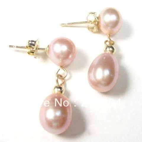 Новое поступление заводская цена новые ювелирные изделия розовый пресноводный жемчуг серьги модные украшения