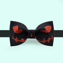 Повседневный мужской модный дизайн, модный принт, креативный галстук-бабочка, вечерние, повседневный галстук-бабочка, Хэллоуин, дьявол