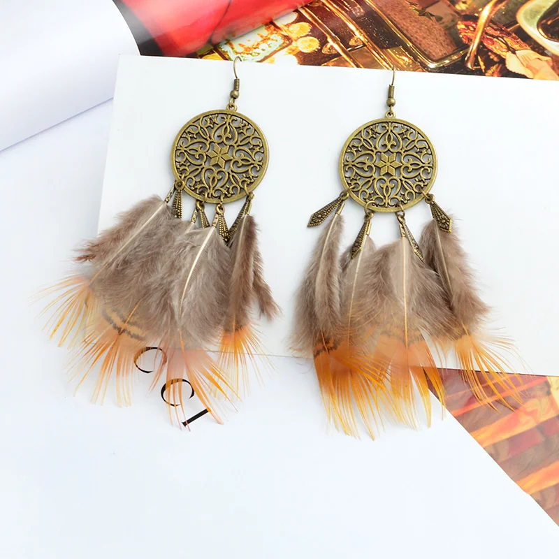 SimpFeather висячие серьги с кисточками в богемском стиле винтажные этнические