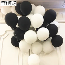 Белый черный воздушный шар 10 шт./лот толщиной 2,2 г латексные шарики свадебные украшения надувной воздушный шар детские товары для дня рождения