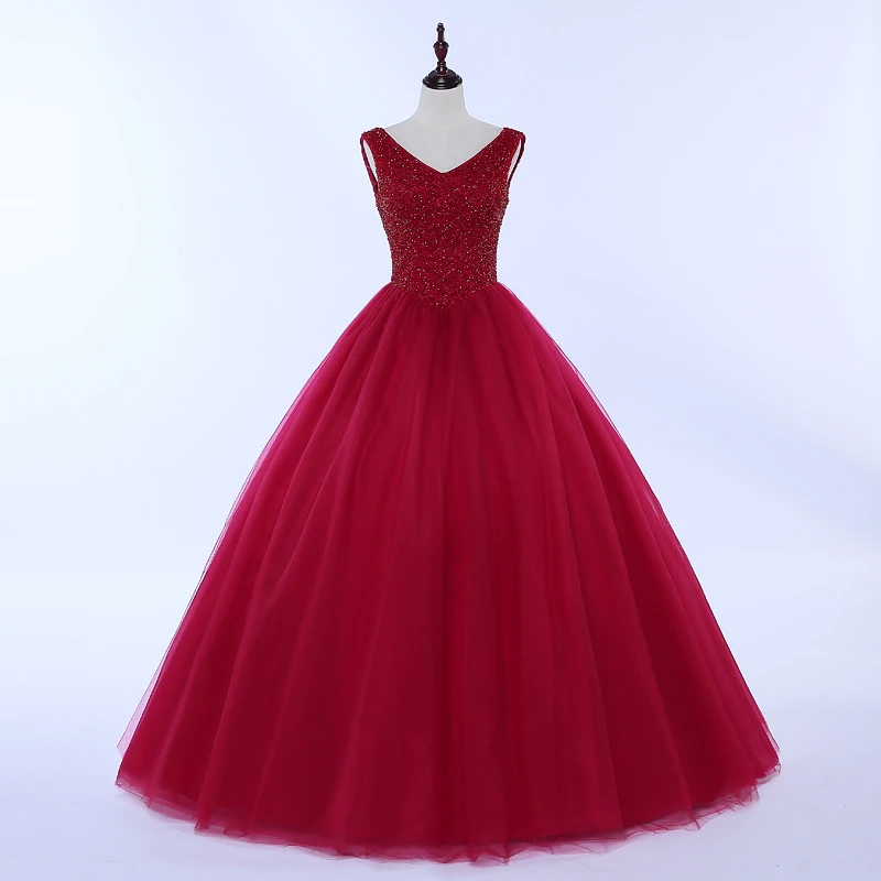 QQ Lover роскошное красное свадебное платье с бисером много цветов Vestido De Noiva