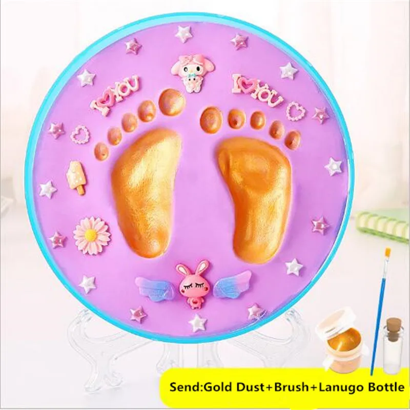 

8PCS/Set DIY Baby Souvenir Handprint Footprint Soft Clay Baby Non Toxic Eco-Friendly 3D Footprint For Newborn Gift