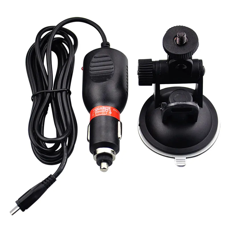 Suction cup bracket with Sport Camera Car Charger For SJcam Gopro series Action Cam Caemera yi