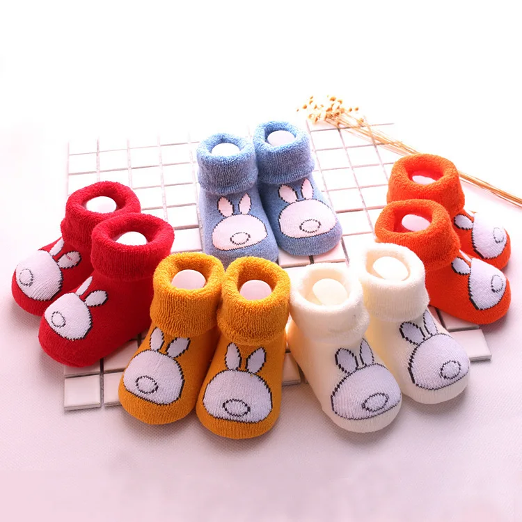 Uinisex/3 пары носков для малышей весенне-осенние махровые носки теплые носки-тапочки для маленьких мальчиков и девочек Одежда для младенцев аксессуары для детей от 0 до 24 месяцев