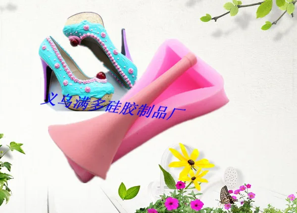 

3D Silicone High Heel Fondant Cake Mold Kit Women Shoe Shape Chocolate Silicone Cookies Mold Birthday Party Cake Tools F489