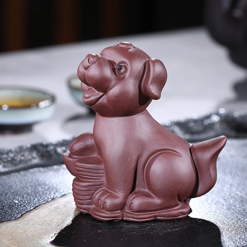 Yixing Zisha чай питомец Богатство Собака ручная работа, из фиолетовой глины ремесла украшений производители одна