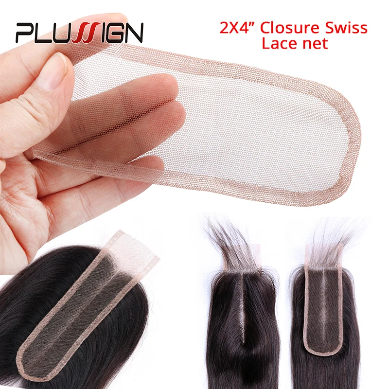 New Arrival 2*4 2*6 4*4 Swiss Lace Closure Frontal Base Hand-Woven Hair Net Piece For Making Lace Wigs Cap Closure Wig Accessory