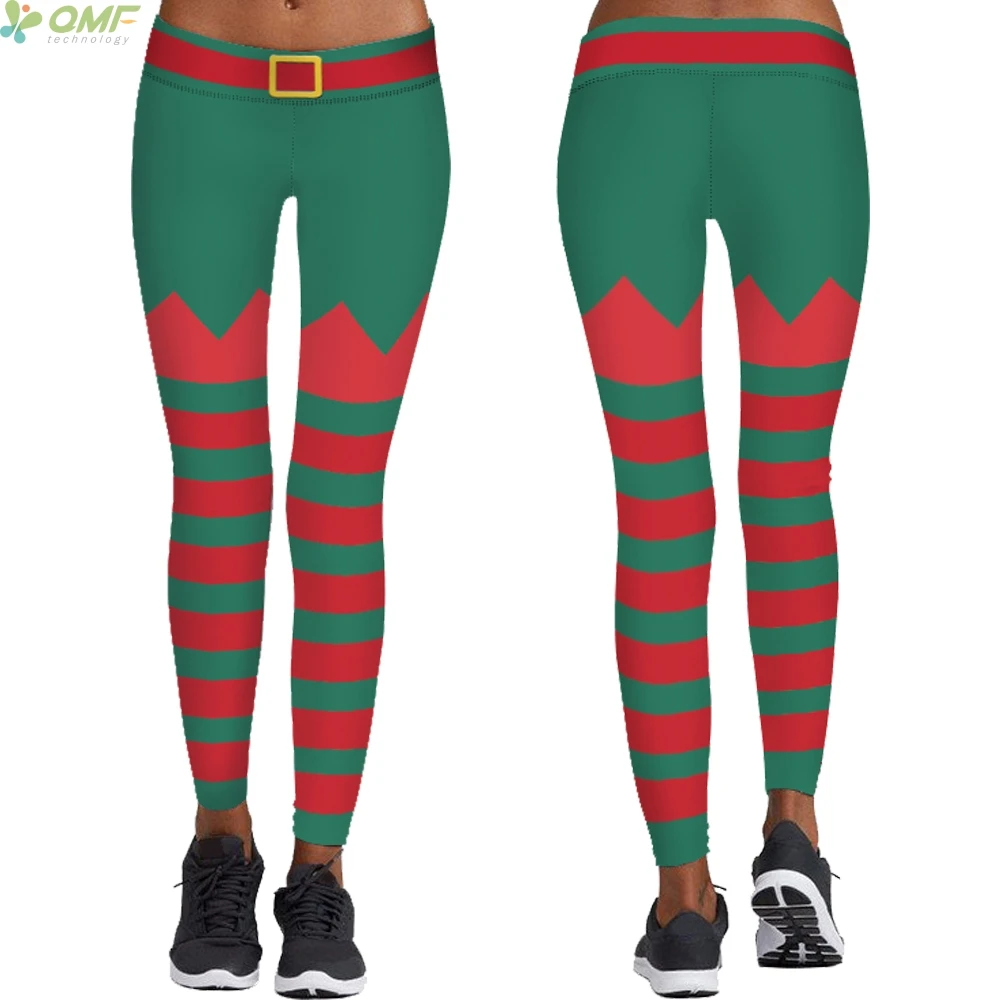 Holiday Fashion Christmas Leggings 3d Print Cosplay Trousers Red Green ...