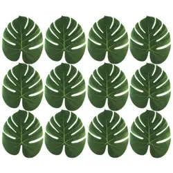 Шелковая ткань 3 Размеры искусственный тропическим принтом листьев растений для Гавайи jungle-пляж вечерние для домашнего украшения стола