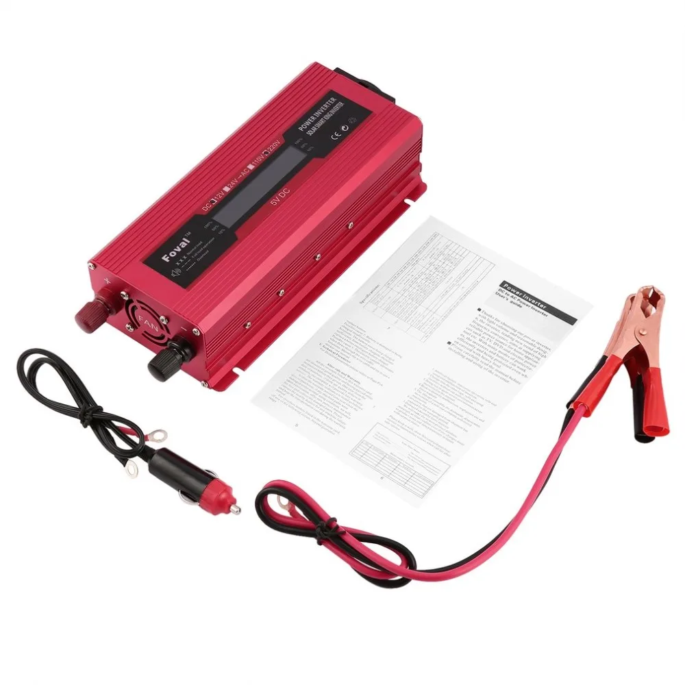 

Car Solar Portable Power Inverter DC 12V to AC 230V Modified Sine Wave Charger Converter with Dual USB Car Adapter
