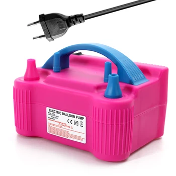 

Portable High Power Electric 220V-240V Balloon Inflator Pump Inflatable Tool Two Nozzle Air Blower Fast With 2 extension Tubes