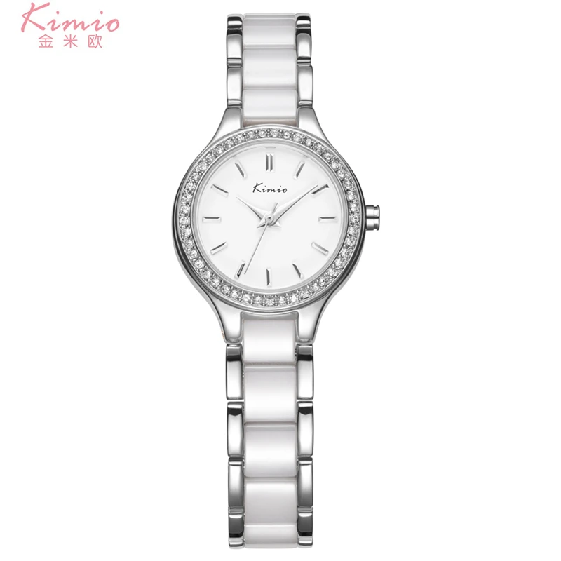

KIMIO Fashion Watch Women Luxury Ceramic Alloy Bracelet Analog Wristwatch Ladies Watches Relogio Feminino Montre Relogio Clock
