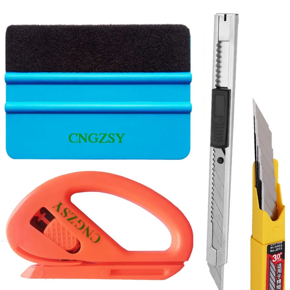 Useful 3m squeegee safety cutter auto lock art knife 10pcs blades Car