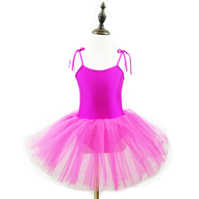2018 Cute Ballet Tutu Dress For Children Girls Dancing Clothes Gymnastic Dress Leotards Costumes Sling Spandex Polyester 128 51