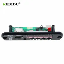 Kebidu MP3 WMA декодер аудиомодуль Bluetooth Автомобильный USB Bluetooth 5 в 12 В беспроводной USB FM магнитола с AUX для автомобиля Встроенный автомобильный динамик