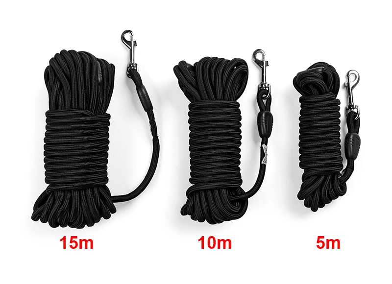 flea collar for dogs Powerful pet leash, nylon round rope, outdoor walking training dog leash, 5m 10m 15m leash for medium and large dogs best Dog Collars