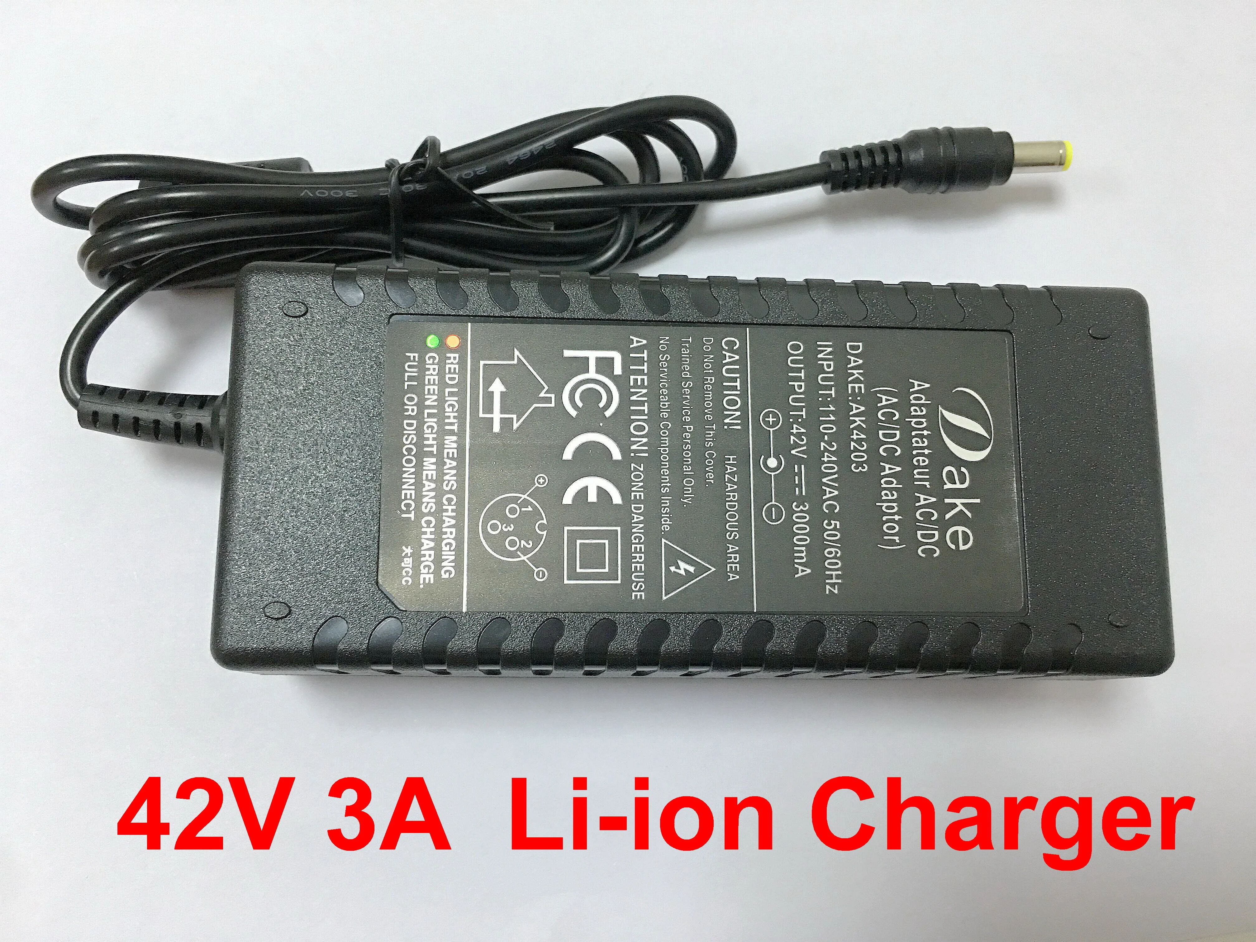 1 шт. 42 в 3 А DC литий-ионный аккумулятор зарядное устройство выход 42 в 3 а зарядное устройство используется для 36 в 10S литиевая батарея зарядки