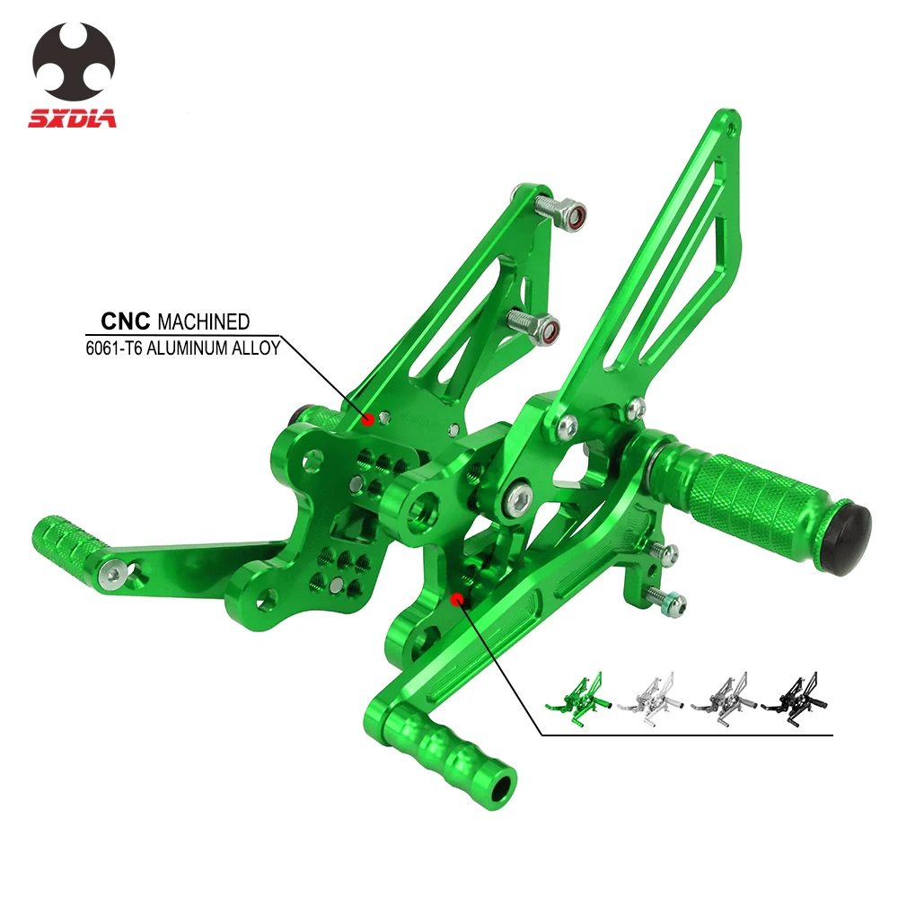 Аксессуары для мотоциклов CNC Регулируемые подножки задний Набор опорные подножки для Kawasaki NINJA ZX-14R ZX14R ZX 14R ABS 2012