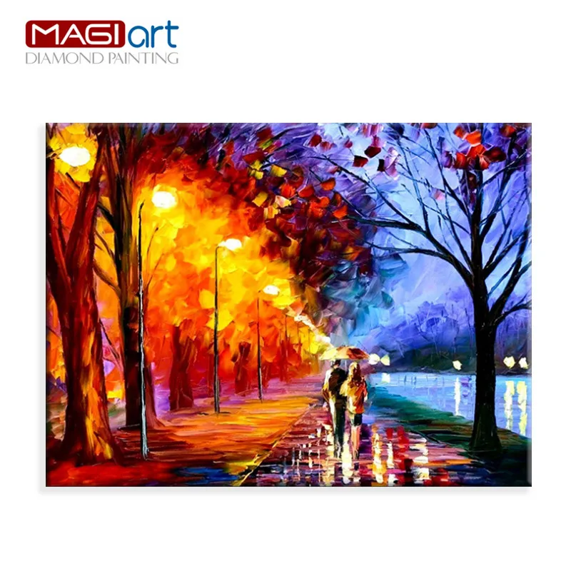 

Diamond painting accessories,Diamond embroidery,5D DIY mosaic Diamant, picture of rhinestone,full round Rain Stroll ZML035