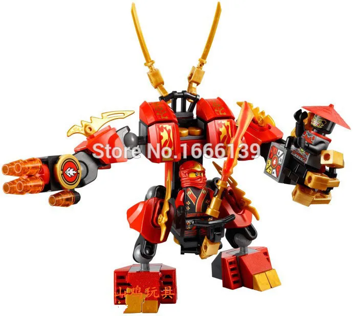 

105Pcs Compatible With Lego Phantom KAI'S FIRE MECH Model Sets Building Blocks Bricks Toys Children Christmas Gifts
