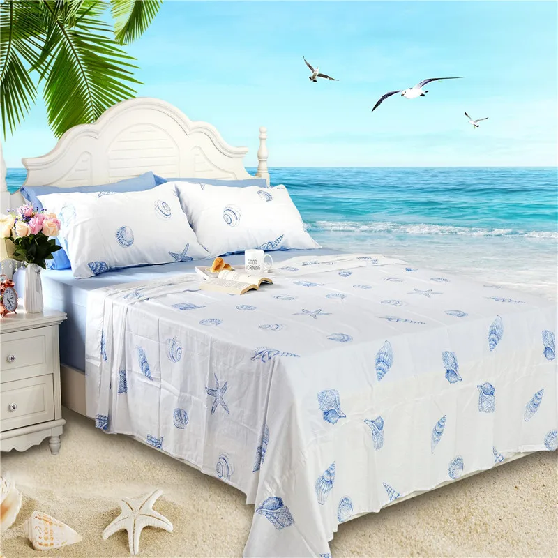 Fadfay Luxury Nautical Bedding Sets Queen Size Beach Themed Duvet Cover