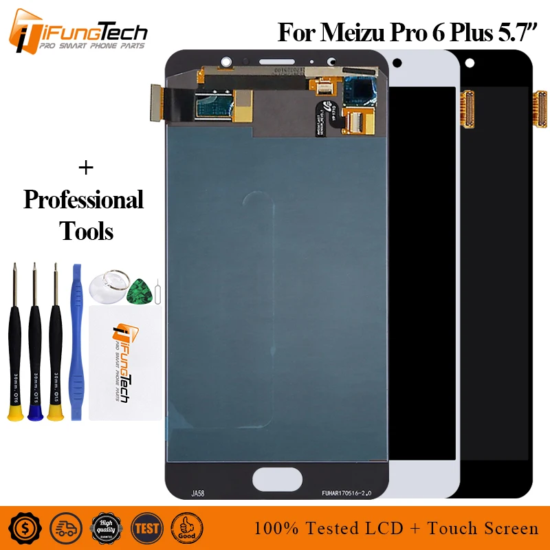 

For 5.7'' Meizu Pro 6 Plus AMOLED LCD Screen Display+Touch Screen Panel Digitizer Frame For Meizu Pro 6 Plus Display