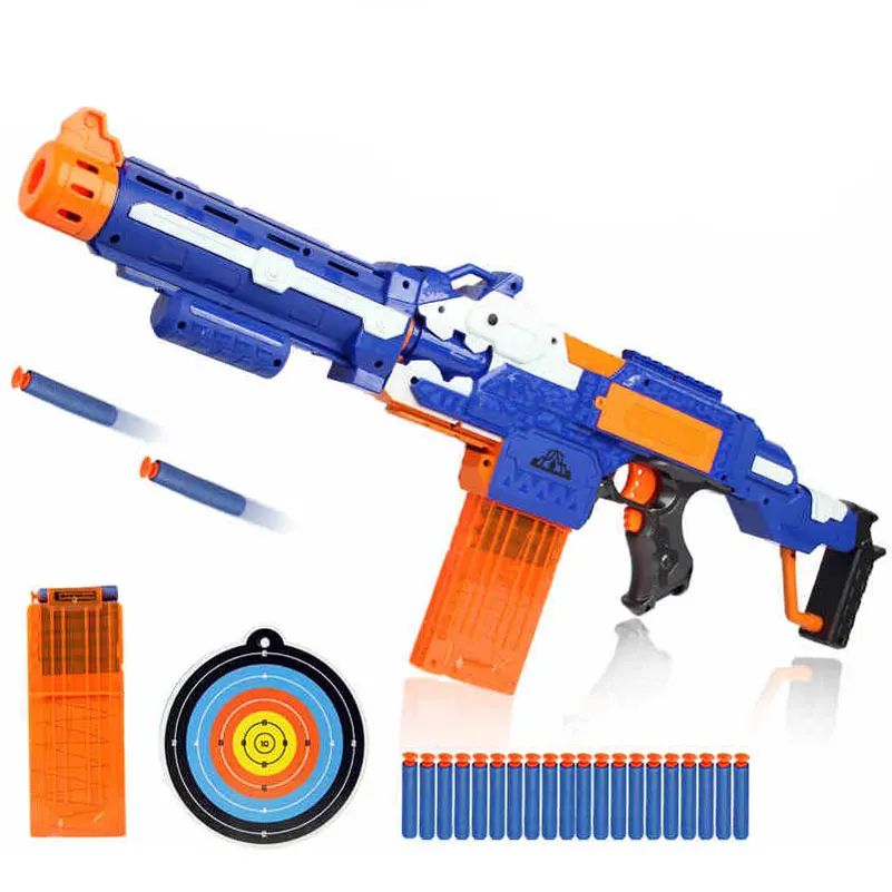 Electric Soft Bullet Toy Guns Shooting Submachine Gun Sniper Rifle 20 Bullets 1 Target Orbeez