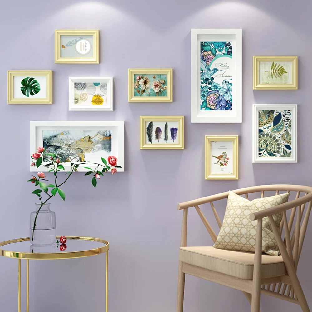 Multi Frame Solid Wood Painting For Home Decor Living Room Fashion Multi Frame Solid Wood Painting For
