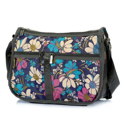 Модные сумки известного бренда, дизайнерские, водонепроницаемые, нейлоновые, с принтом, Bolsas Feminina, для женщин, на одно плечо, сумки через плечо - Цвет: Purple butterfly
