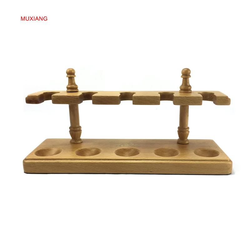 MUXIANG Smoking Tools Fittings Handmade Solid Wood Straight Type 5 Pipe