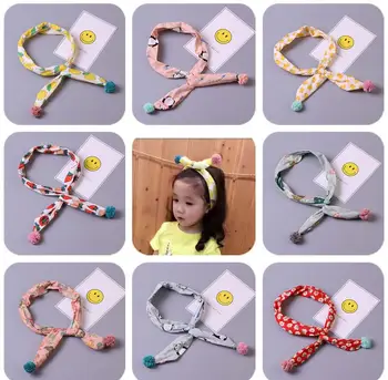 

1PCs 12Patterns Baby Girls Elastic Bow Flower Lemon Rabbit Dolphin Little Ducks Printed Headband