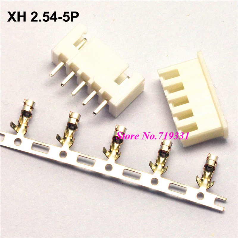50Sets, MicroXH 2.54mm 2 3 4 5 6 7 8 9 10 Pin Connector plug Male
