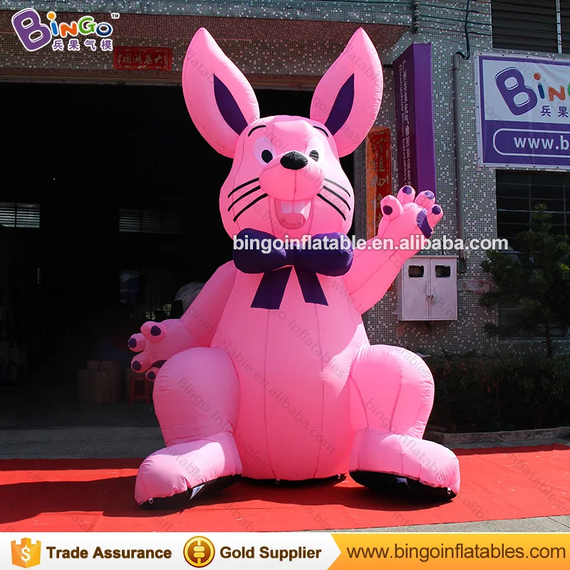 US $560.00 Decorative 4 Meters high sitting type big inflatable rabbit customized digital print giant inflatable pink bunny toy sports